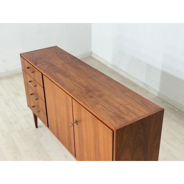 Brown Mid-Century Sideboard with Drawers in Walnut, 1960s For Sale - Image 8 of 14