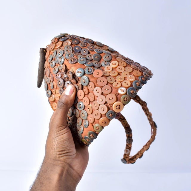 Tan Early 20th Century Lega Bwami Society Hat For Sale - Image 8 of 10