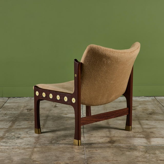 Tan Ib Kofod Larsen Slipper Chair From the Megiddo Collection For Sale - Image 8 of 15