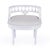 Spritely Home Accent Furniture Hathaway 22.5 in. W Oval Upholstered and Wood Traditional Vanity Seat, Cottage White For Sale - Image 4 of 9