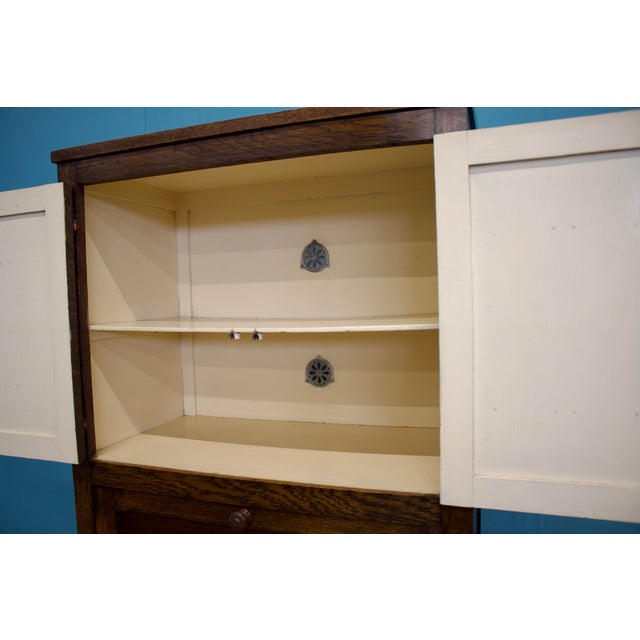 Brown Vintage Oak Larder Cabinet, 1920s For Sale - Image 8 of 10