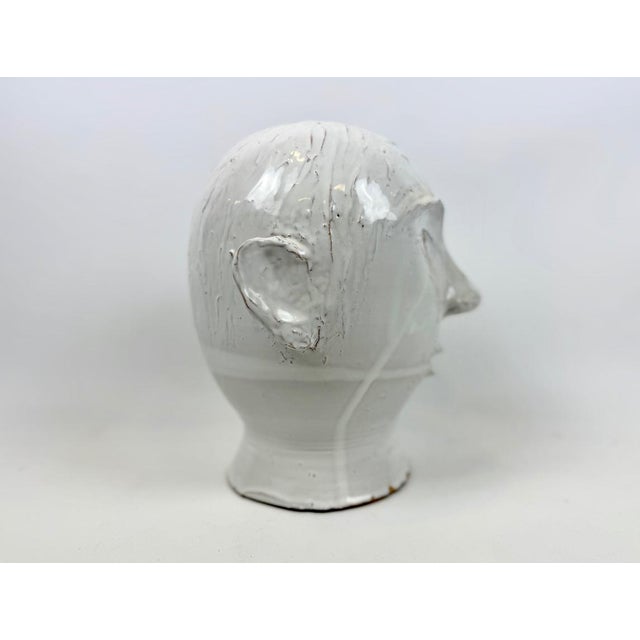 Vintage Danish Artist Ceramic Head, 1980s For Sale - Image 6 of 12