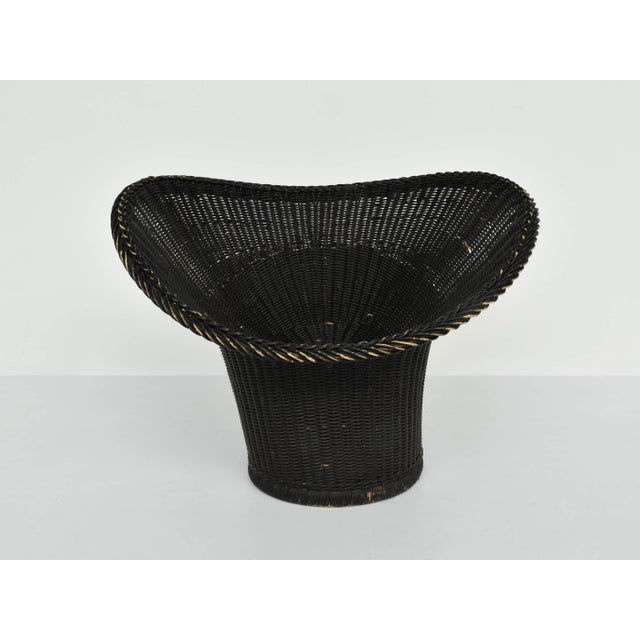 Mid-Century Modern Set of Vintage Woven Wicker Armchairs by Egon Eiermann For Sale - Image 3 of 9