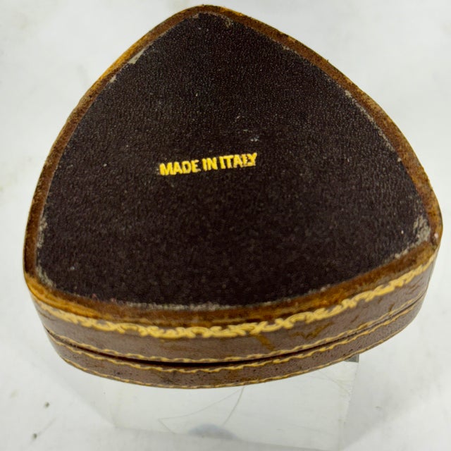 1920s 1920's Vintage Heart Shaped Italian Leather Box For Sale - Image 5 of 10