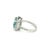 Natural Aquamarine Diamond Ring 6.5 14k white Gold 6.09 TCW Certified For Sale - Image 4 of 12