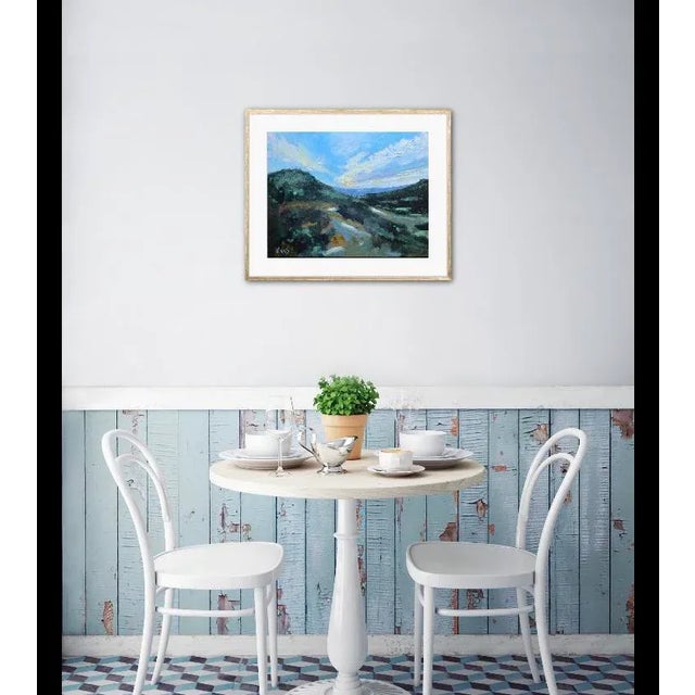 Textile Desert Sunset Contemporary Modern Oil Painting For Sale - Image 7 of 12