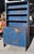This amazing undisturbed original blue painted early 19thc step back or pewter cupboard comes to us from a forty year old...