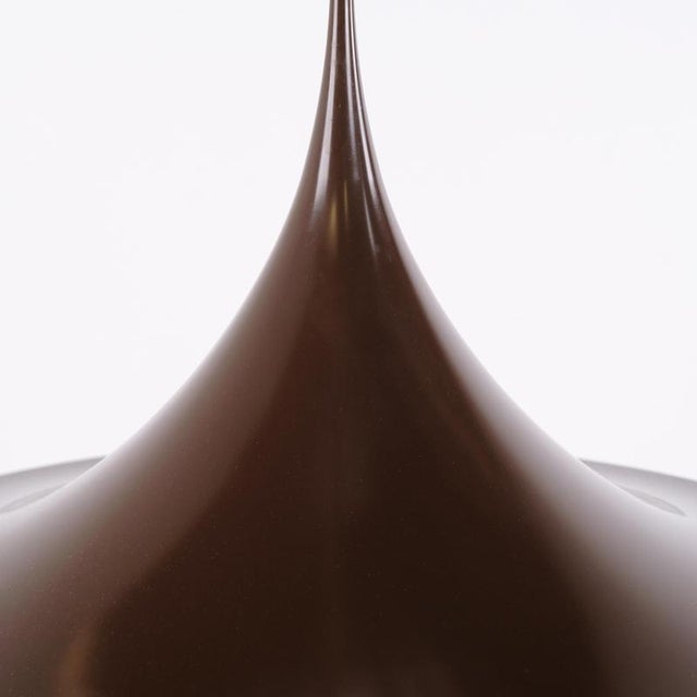 Semi Pendant in Dark Brown by Claus Bonderup and Torsten Thorup for Fog & Mørup, 1968 For Sale - Image 6 of 9