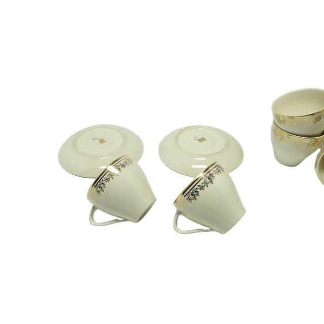 Beige Art Deco Ewa Coffee Cups from Tułowice, Poland, 1960s, Set of 2 For Sale - Image 8 of 10