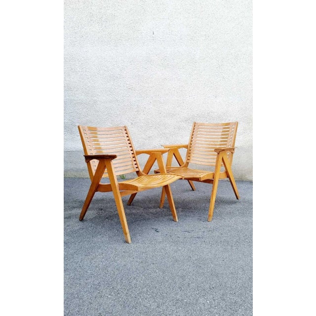 Set of Mid-Century Rex Armchairs Model 120 by Niko Kralj for Stol Kamnik, Slovenia, 1960s For Sale - Image 4 of 11