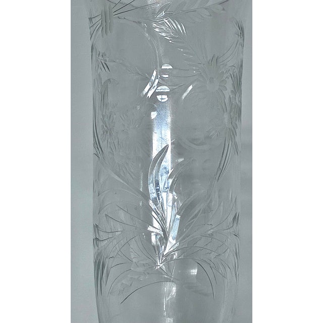 Pairpoint Cut Glass Vase With Sterling Silver Base (C. 1915) For Sale In Phoenix - Image 6 of 9