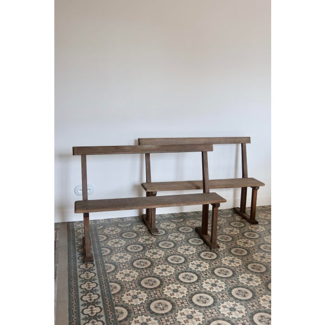 Antique Wooden Church Pews, 1890s, Set of 2 For Sale - Image 10 of 10