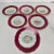 Imperial Fish Austria Crown Platters Burgundy Set of 6 For Sale - Image 4 of 12