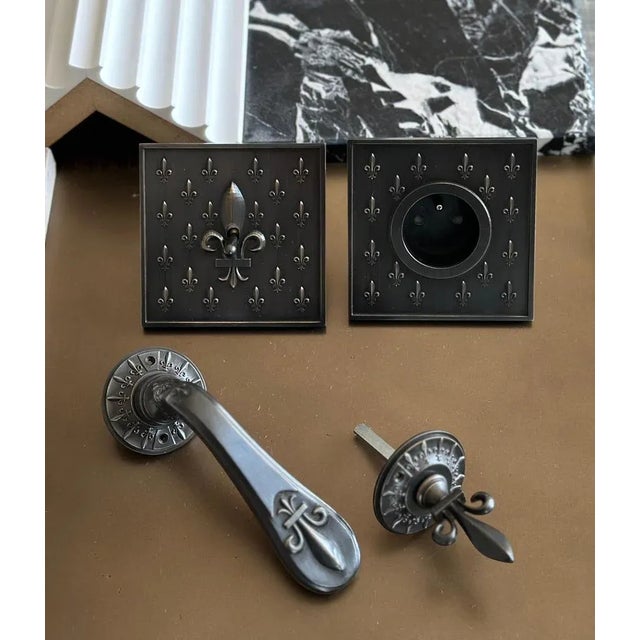 Metal Versailles Full Black Light Switch by Jérôme Bugara For Sale - Image 7 of 9