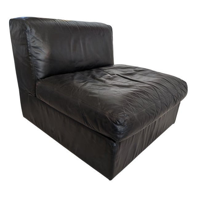 Mid-Century Leather Lounge Chair by De Pas Durbino & Lomazzi for Zanotta, Italy, 1970s For Sale