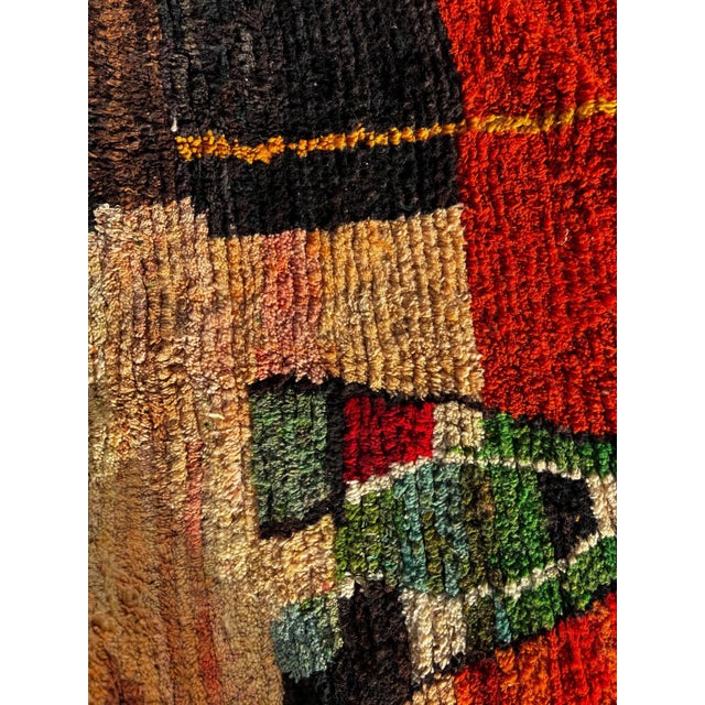 Tan Colorful Modern Moroccan Berber Rug For Sale - Image 8 of 9