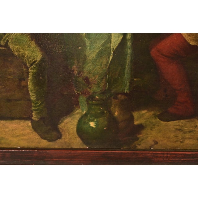 "Peasants Playing Cards" Reproduction Oil Painting by Adriaen Brouwer For Sale In South Bend - Image 6 of 13