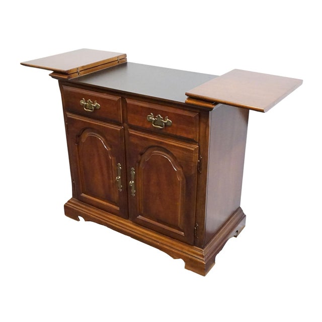 Wood Bernhardt Furniture Solid Cherry Traditional Style 49" Flip Top Server Buffet For Sale - Image 7 of 18