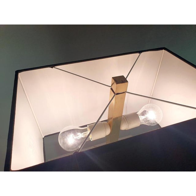 Postmodern Table Lamp in Brass and Bamboo from Liwans, Italy, 1970s For Sale - Image 10 of 12