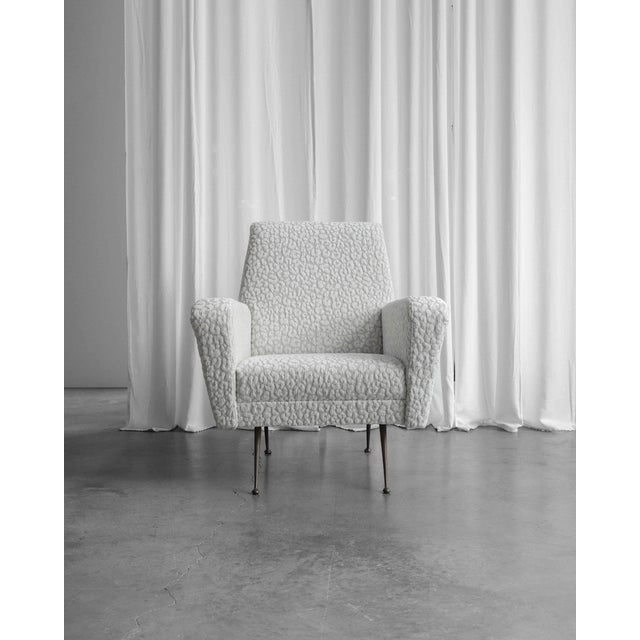 Mid-Century Modern Leopard Armchair with Brass Legs, 1950s For Sale - Image 11 of 15