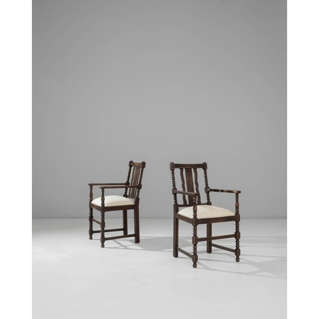 20th Century French Baroque Wooden Armchairs With Upholstered Seats - A Pair For Sale - Image 18 of 18