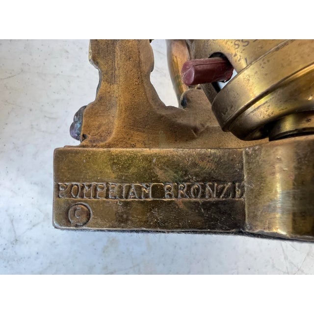 1930s 1930s Pompeian Bronze Ballerina Bookends and Light - 3 Piece Set For Sale - Image 5 of 9