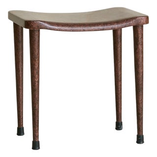 Italian Lacquered Goatskin Stool in the Manner of Aldo Tura, 1960s For Sale