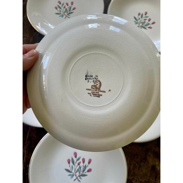 1962 Set of Six (6) Wedgwood Pink Hope 6 7/8” Plates For Sale - Image 9 of 9