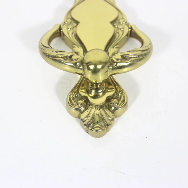 Brass Vintage Art Nouveau Style Solid Brass Door Knocker, Ornate For Sale - Image 8 of 8