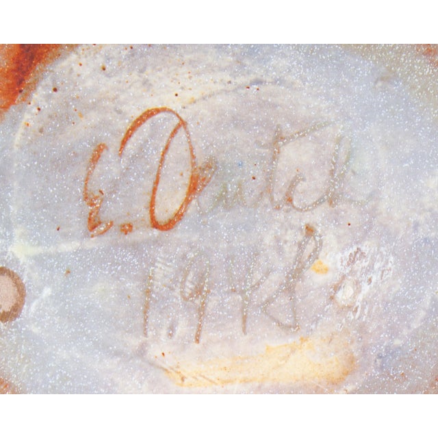 Ceramic Eugene Deutsch Deutch 1948 Studio Pottery Biomorphic Dish For Sale - Image 7 of 7