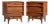 Mid 20th Century Young Manufacturing Mid Century Curved Walnut Nightstands - Pair For Sale
