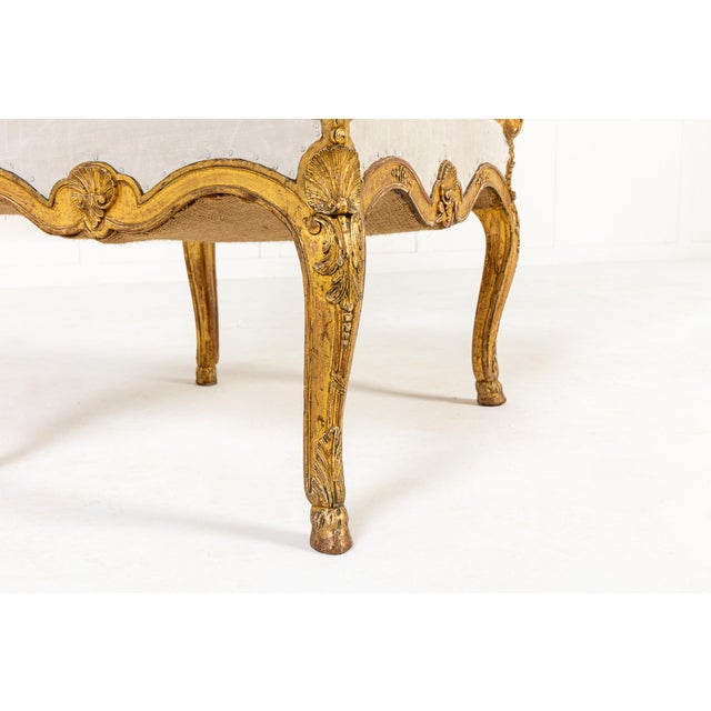 Set of French Régence Giltwood Armchairs, 1900s For Sale - Image 12 of 14