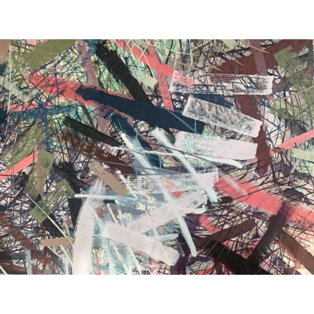 Abstract 1980s Abstract Painting "Desde Una Montaña" by Artist William Stone For Sale - Image 3 of 6