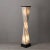 Contemporary Torque Accent Floor Lamp - Ebony Finish, Hand-Knotted Silvered String Shade, Dimmer For Sale - Image 3 of 12