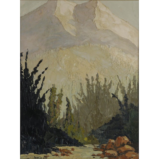 1960s Mid Century Sierra Mountains Double Sided Landscape - (W/ Clown Verso Painting) For Sale - Image 5 of 6
