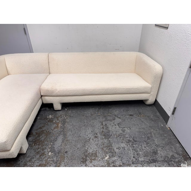 Cream Jonathan Adler Sunset Teddy Texture Woven Two Piece Sectional For Sale - Image 8 of 12