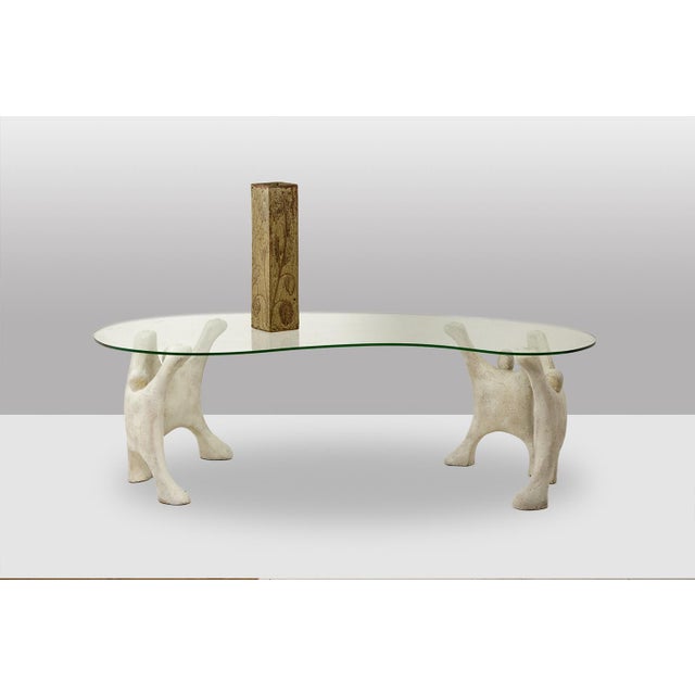 Glass Brutalist Sculptural Style Coffee Table, 1970s For Sale - Image 7 of 8