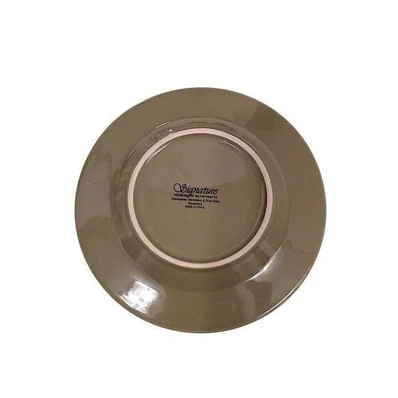 Early 20th Century Set of 5 Home Grown Riviera Van Beer Stoneware Five 6" Cake Plate Mustard Green Vintage For Sale - Image 5 of 11