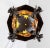 Mid 20th Century Black Birdhouse Lantern With Amber Blown Glass For Sale In San Francisco - Image 6 of 11