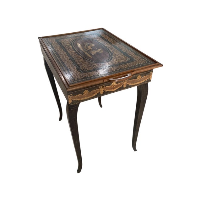 French Art Deco 1940's Marquetry Roulette Game Table For Sale - Image 4 of 8