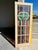 Stunning antique Art Deco stained glass door. Nicely detailed geometric design in blue, purple and green with red and...
