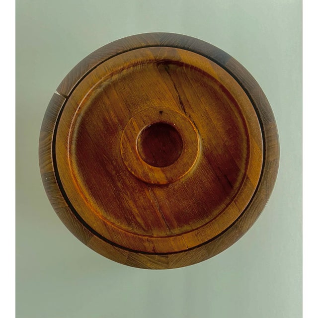 Danish Modern Round Teak Ice Bucket | by Dansk For Sale In Tampa - Image 6 of 12