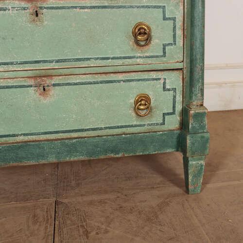Dutch Painted Empire Chest of Drawers For Sale - Image 6 of 13