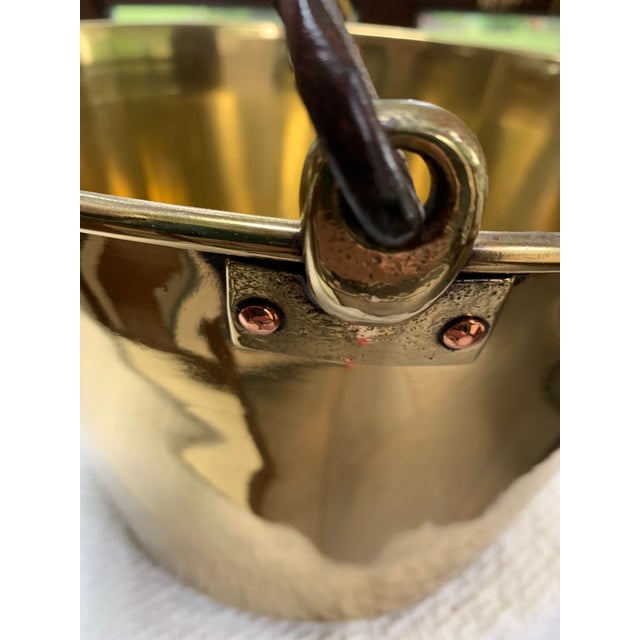 Late 19th Century Large Antique H. W. Hayden Patent Waterbury Brass Bucket / Preserving Kettle C. 1870–1890 For Sale - Image 5 of 9