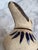 1990s Handcrafted Stoneware Bird Figurine With Brown Beak and Floral Details 4" Long Tonala Mexico For Sale - Image 9 of 12