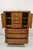 French Vintage Henredon French Louis XV Style Banded Walnut Tall Chest Dresser For Sale - Image 3 of 12