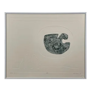 Jb Thompson - “Lunar Aura I” Postmodernist Embossed Screenprint, Signed/Framed (1973, Artist Proof)