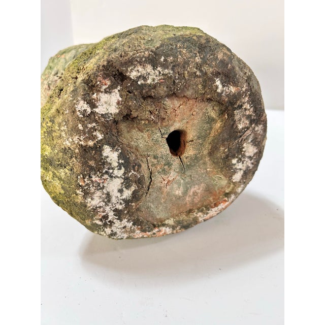 Vintage Moss-Covered Terracotta Rooster Garden Sculpture For Sale - Image 10 of 10