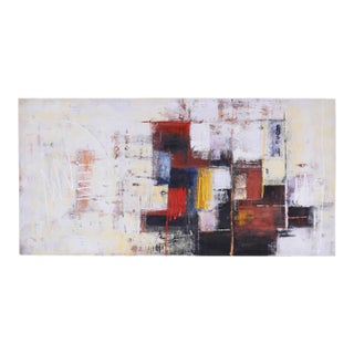 Large Abstract Oil Painting on Canvas For Sale