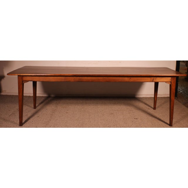19th Century Cherry Wood Refectory Table For Sale - Image 9 of 12